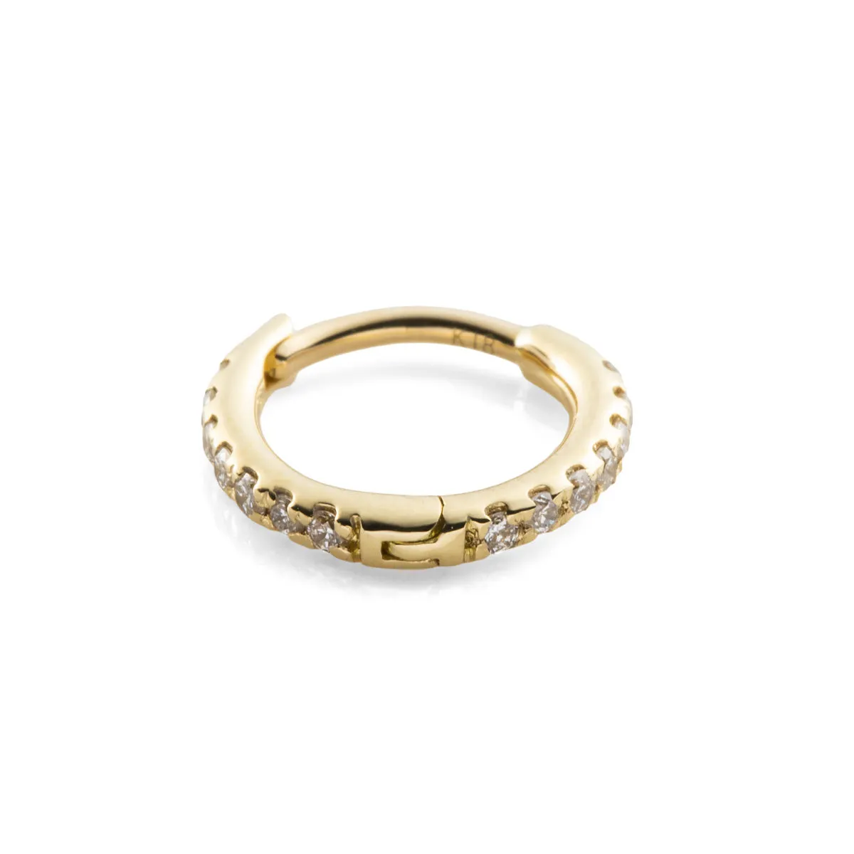 18k "Manhattan" Diamond Hoop Earring Small size