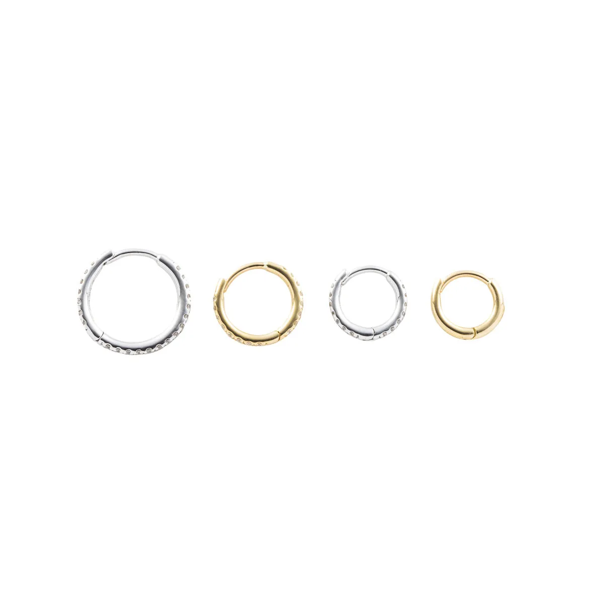 18k "Manhattan" Diamond Hoop Earring Small size