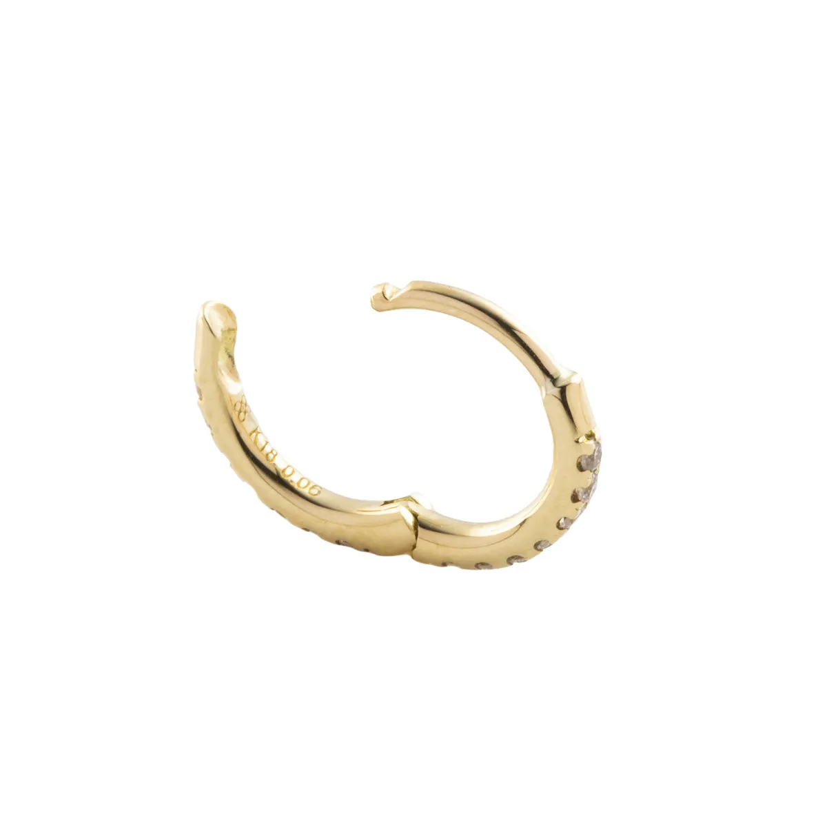 18k "Manhattan" Diamond Hoop Earring Small size