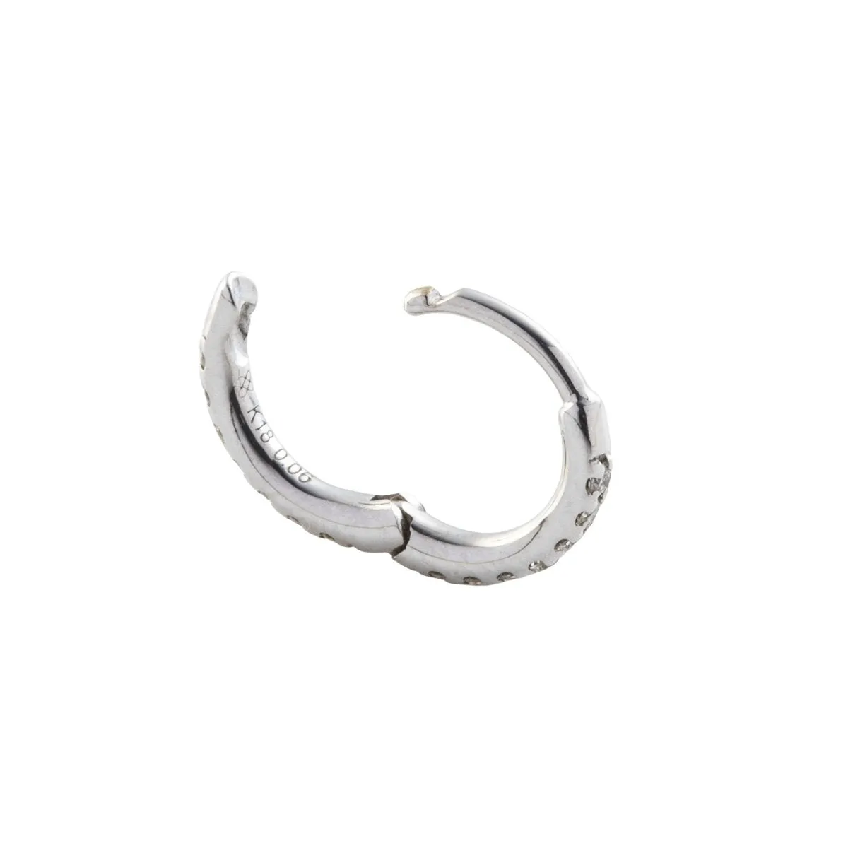 18k "Manhattan" Diamond Hoop Earring Small size