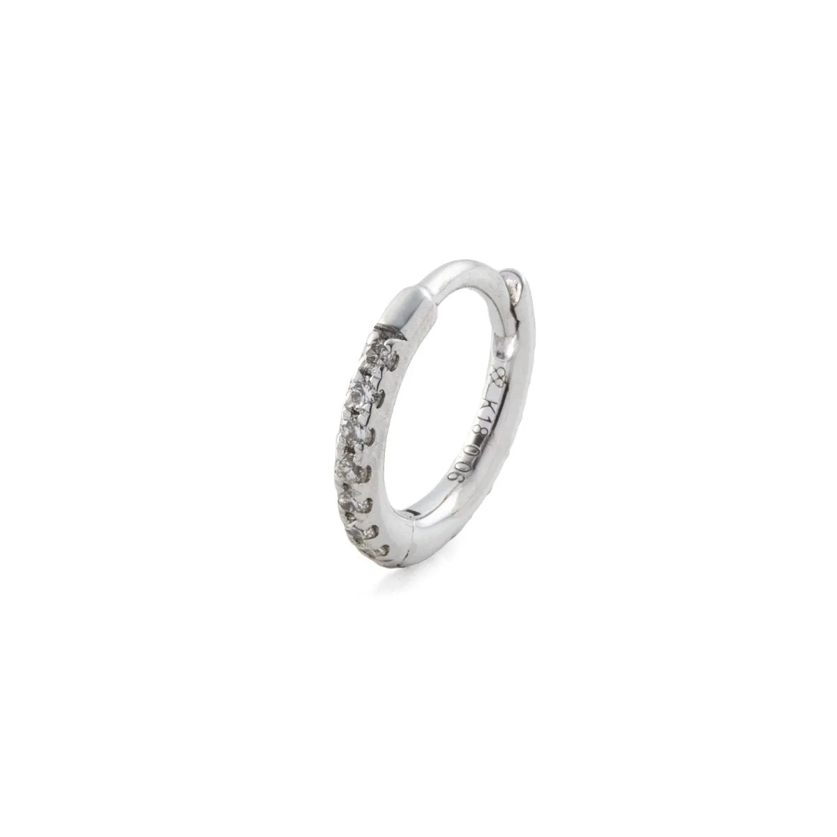 18k "Manhattan" Diamond Hoop Earring Small size