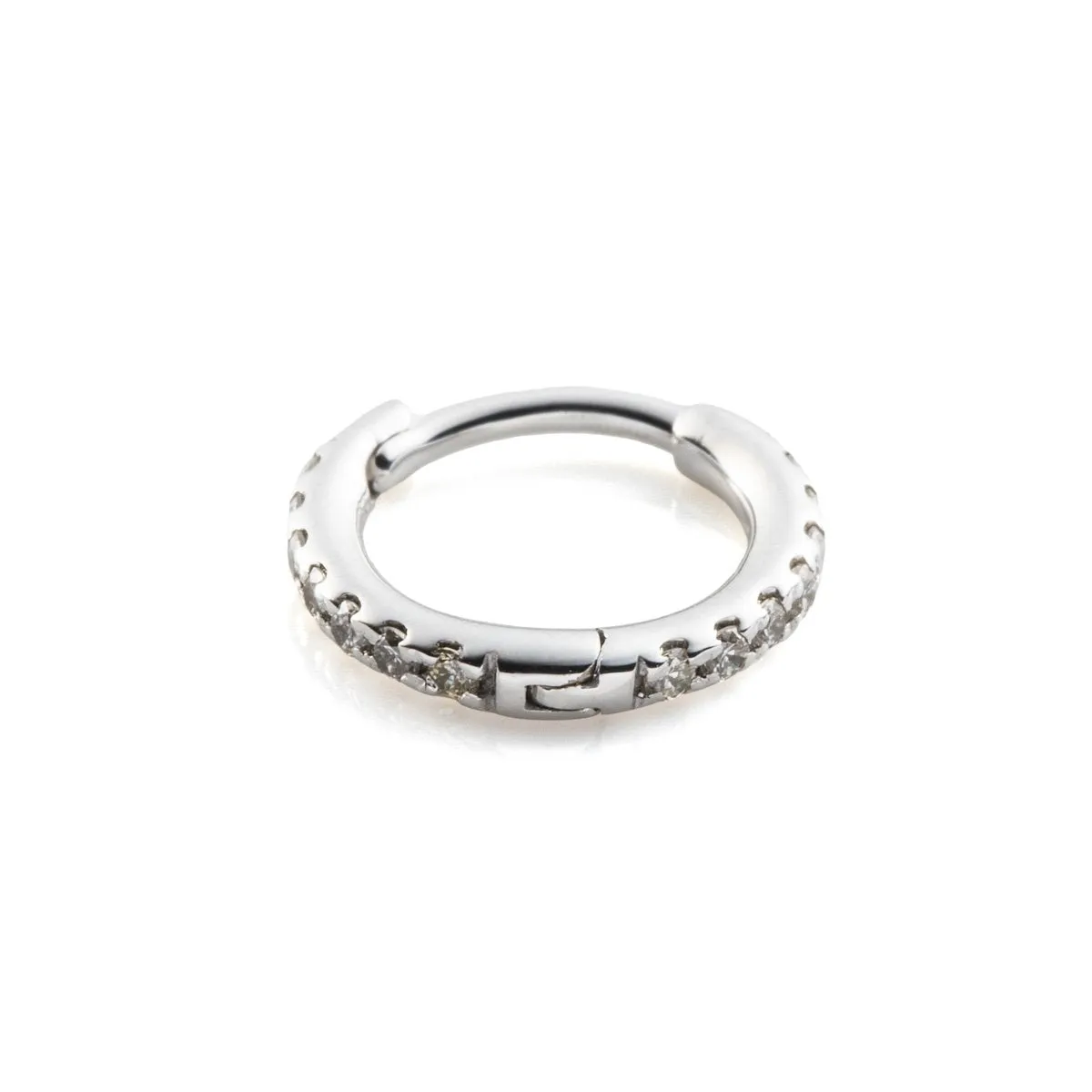 18k "Manhattan" Diamond Hoop Earring Small size