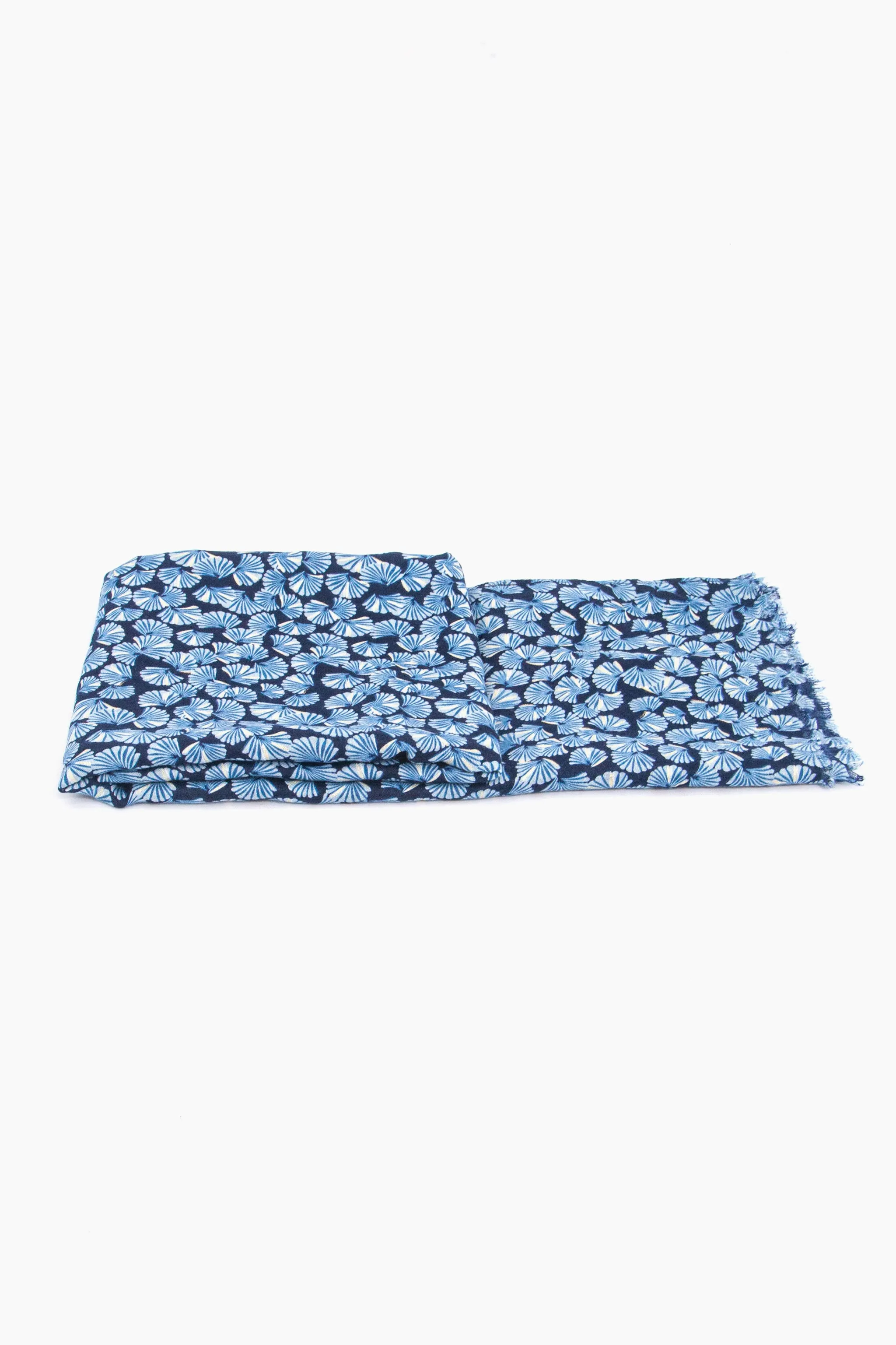 Alice Lightweight Scarf - Navy Blue, Retro Fan
