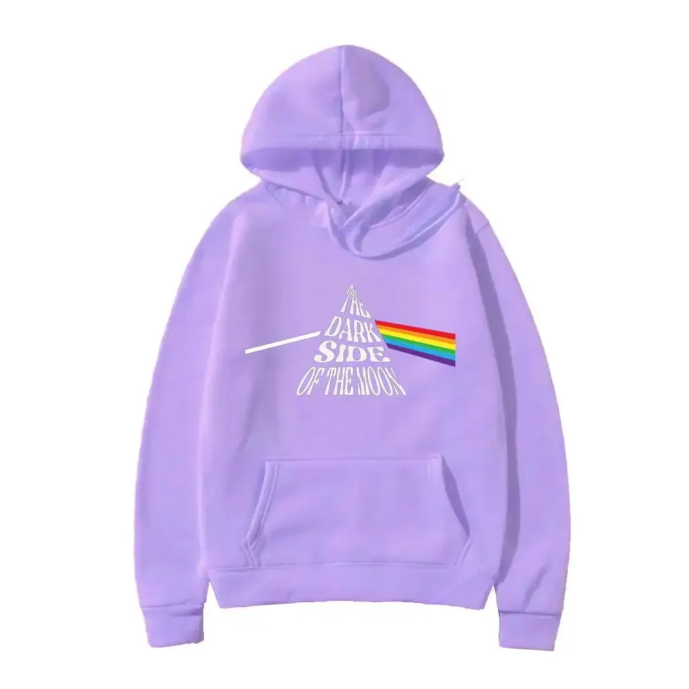 Autumn Winter Hoodie Rock Band Pink Sweatshirt – Floyds Vintage Long Sleeve Fleece Pullover Boyfriend Style Sweater