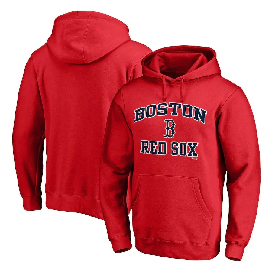 Boston Red Sox MLB UK Large Heart & Soul Pullover Hoodie - Red