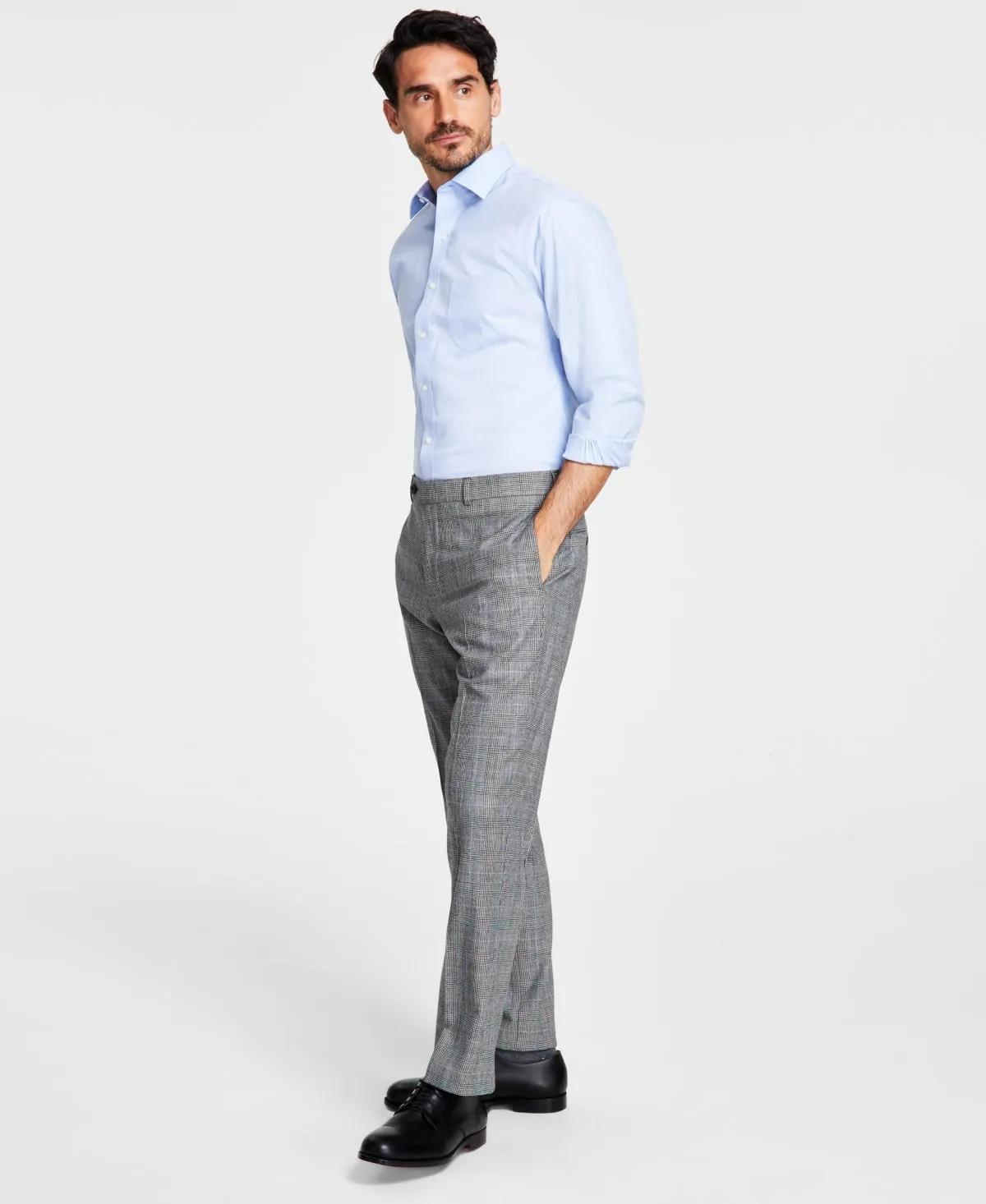 Brooks Brothers Mens Classic fit Dress Pants 42 / 32 Grey Plaid