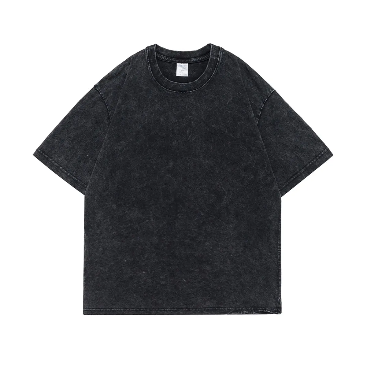 Design Batik Acid Washed T-shirts Men Short Sleeve Tees 2023 Streetwear Summer Man Oversized Tshirt Heavy Fabric Cotton Tops
