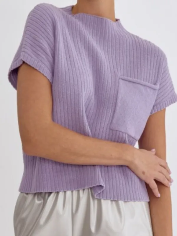EMILY MOCK NECK CROP SWEATER