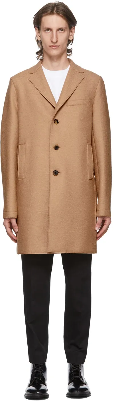Harris Wharf London Tan Pressed Boxy Coat