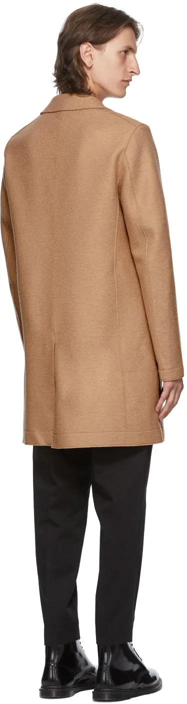 Harris Wharf London Tan Pressed Boxy Coat