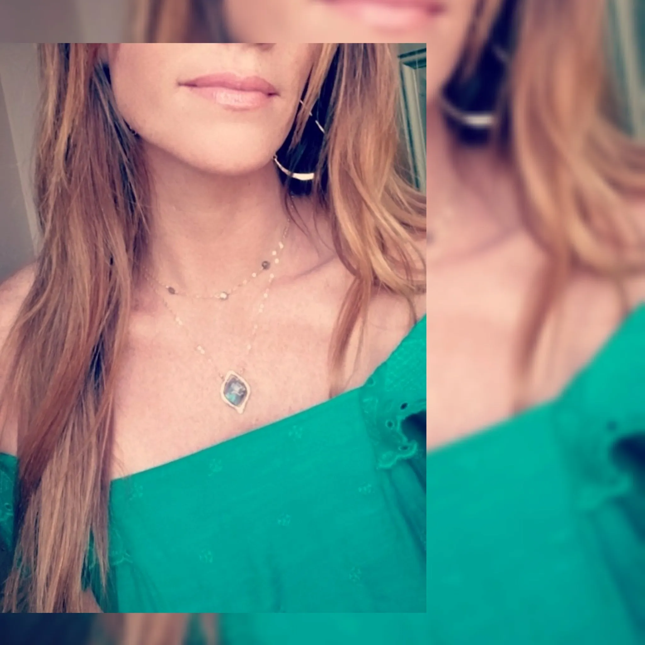 Layered labradorite necklace