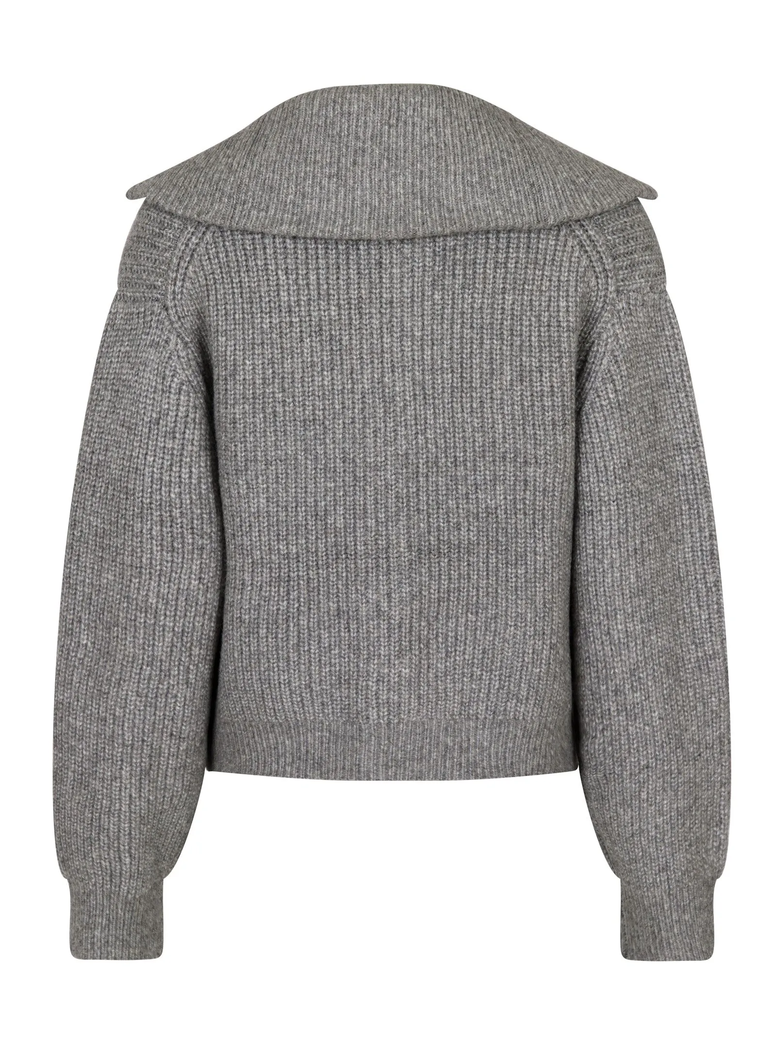 Masja Heavy Knit Cardigan - Grey Melange