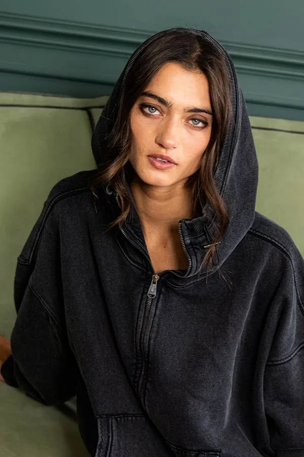 Oversize Washed Pullover Hoodie