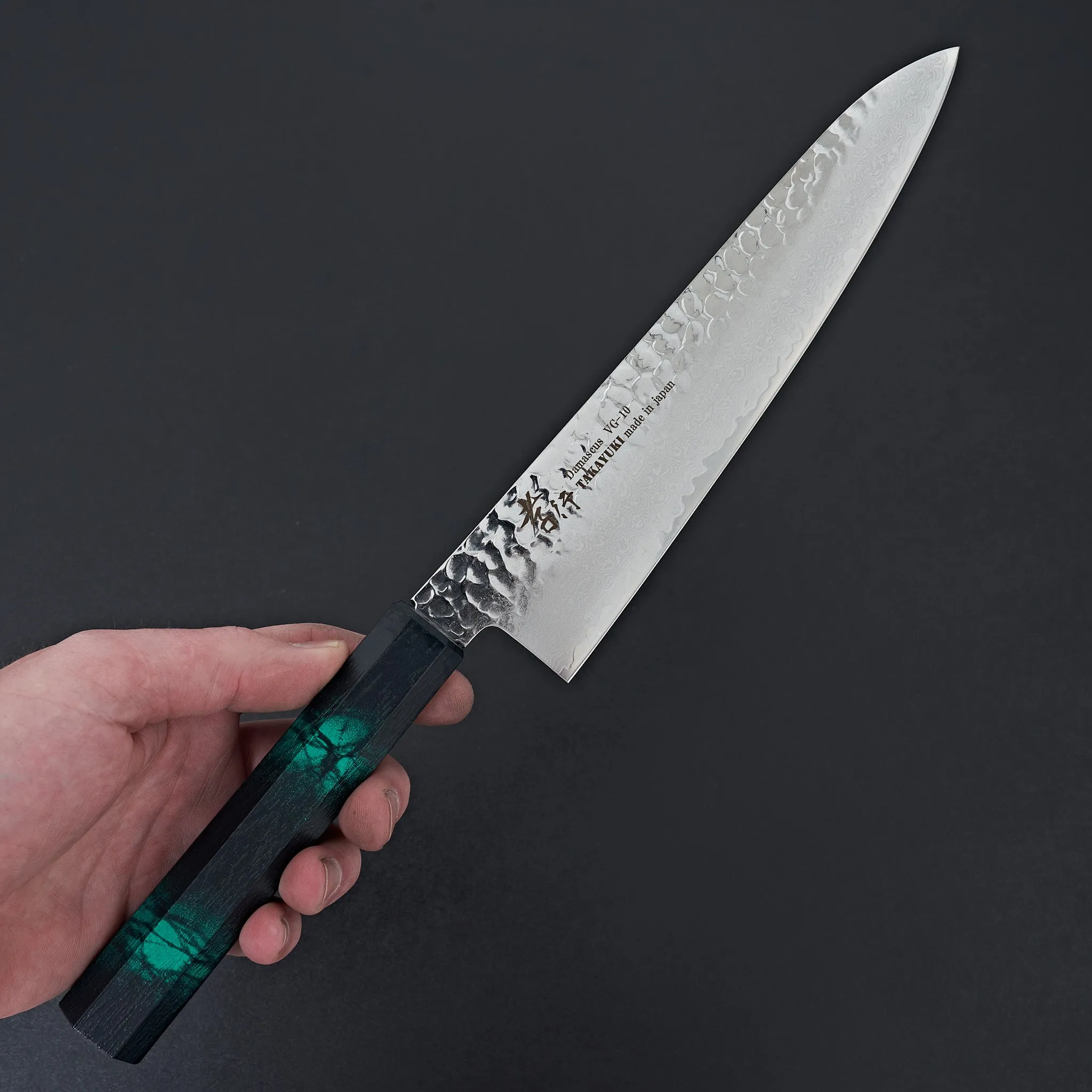 Sakai Takayuki Nanairo Green Tortoiseshell 33 Layer Damascus Gyuto 210mm