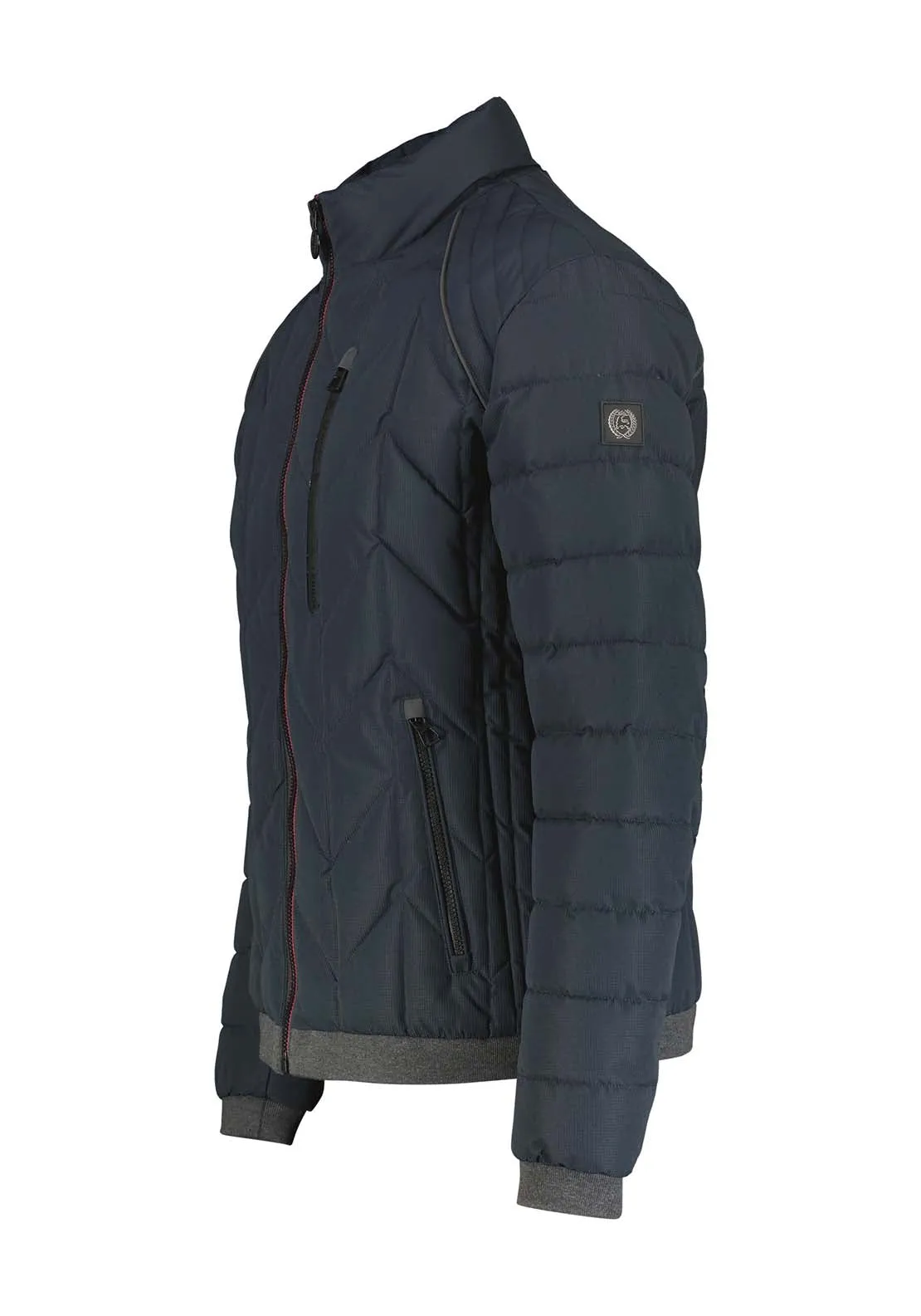Short Quilted Jacket - Blue
