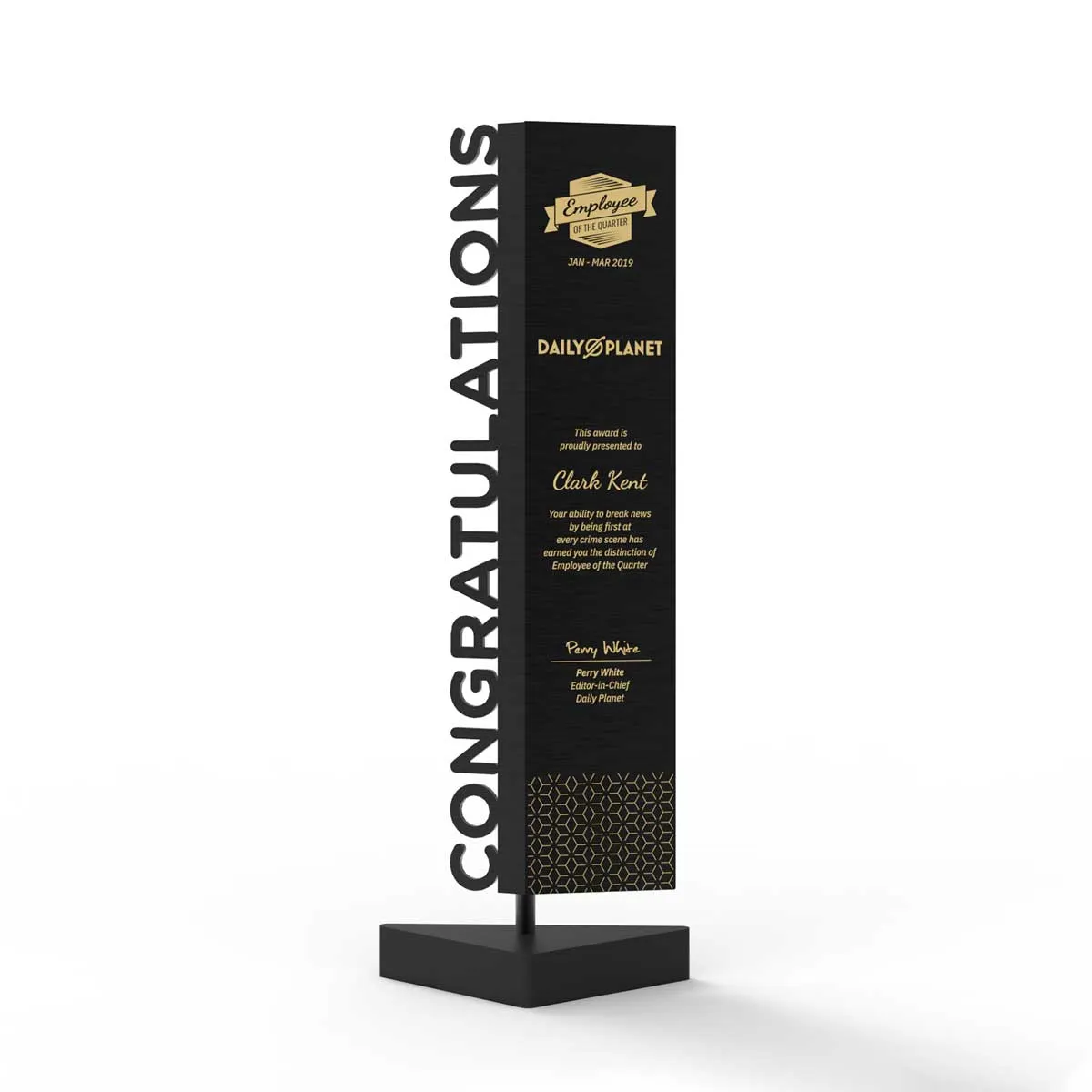 Steel Axis Trophy - Best Employee Award