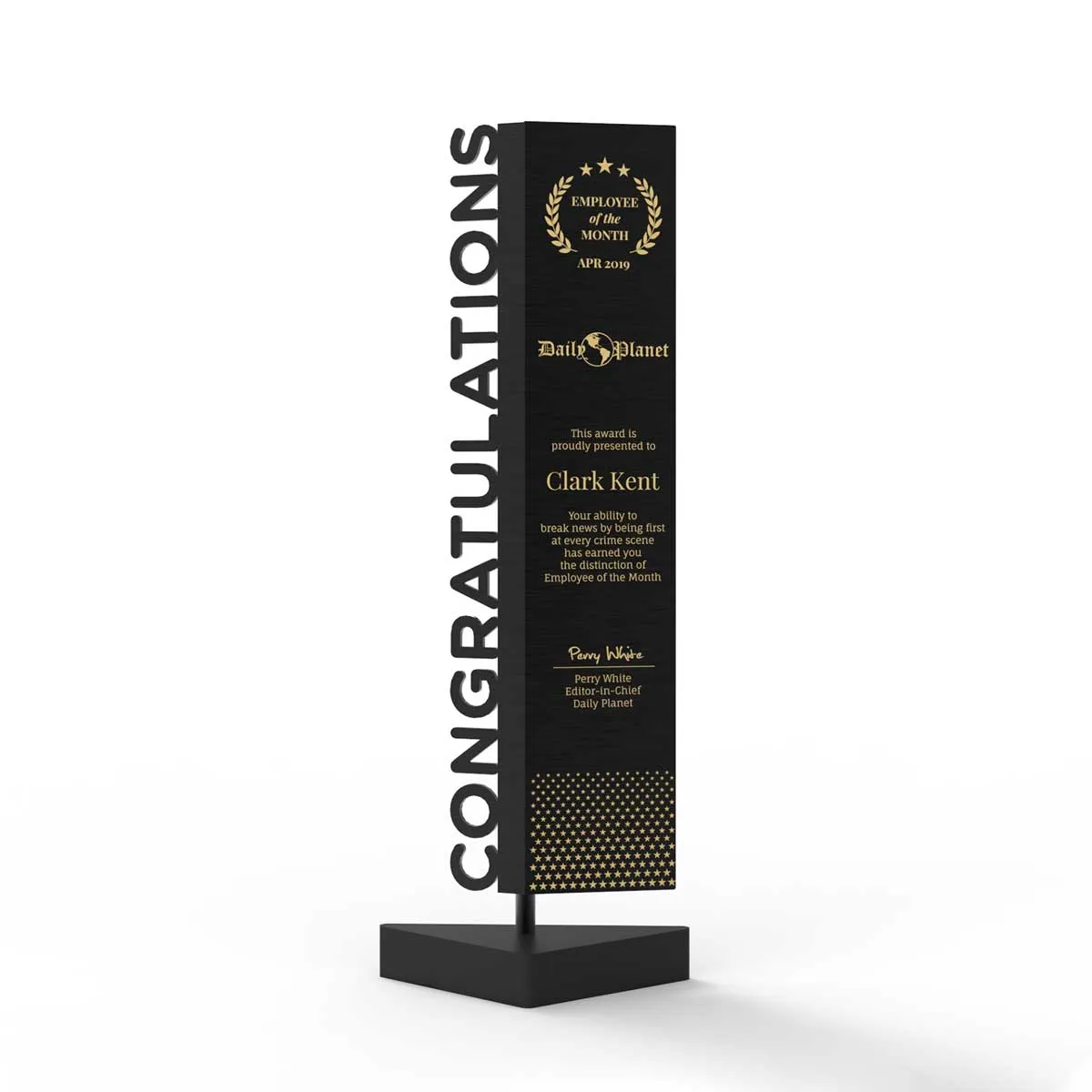 Steel Axis Trophy - Best Employee Award