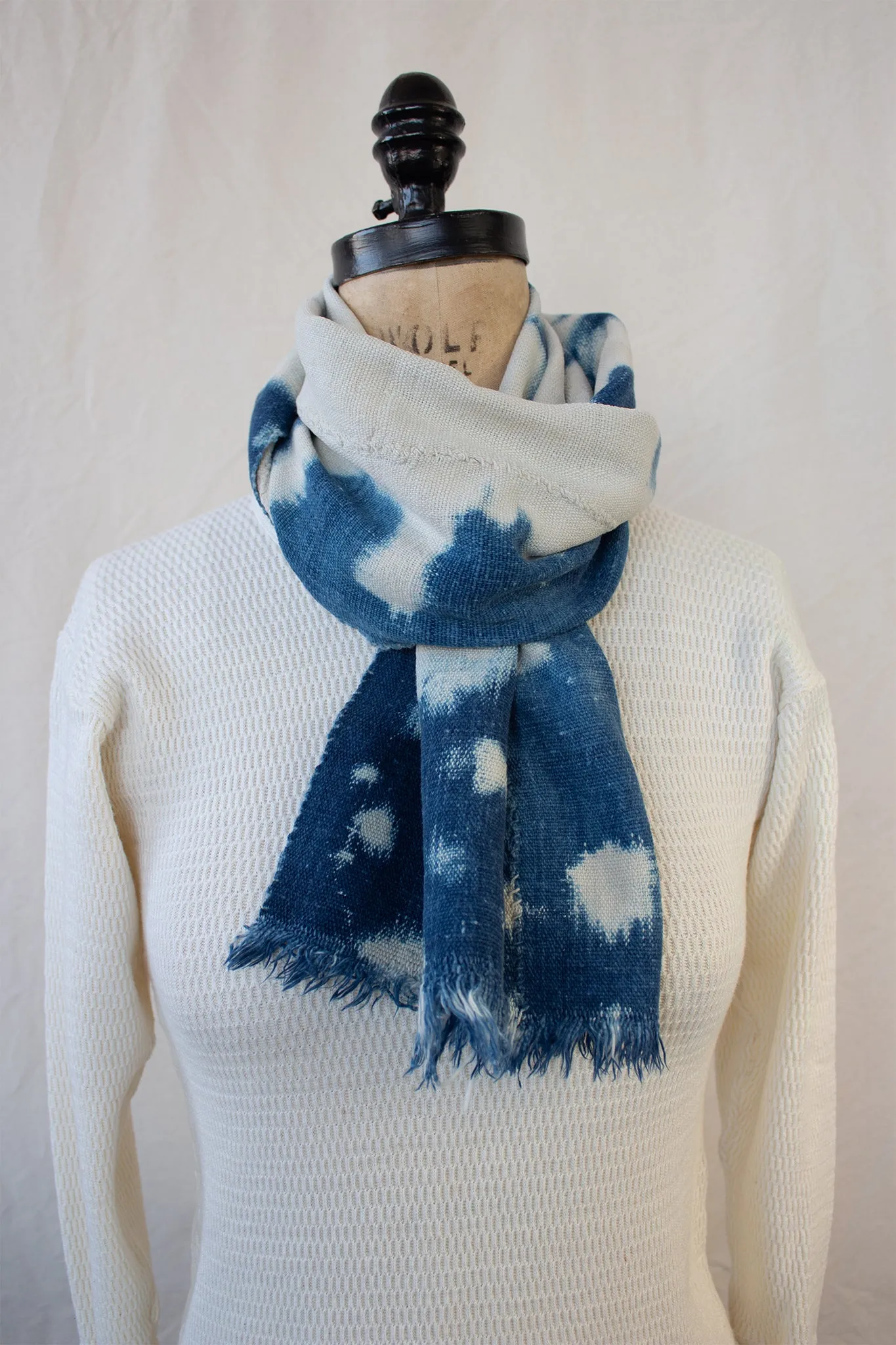 Vintage Mossi Indigo Scarf