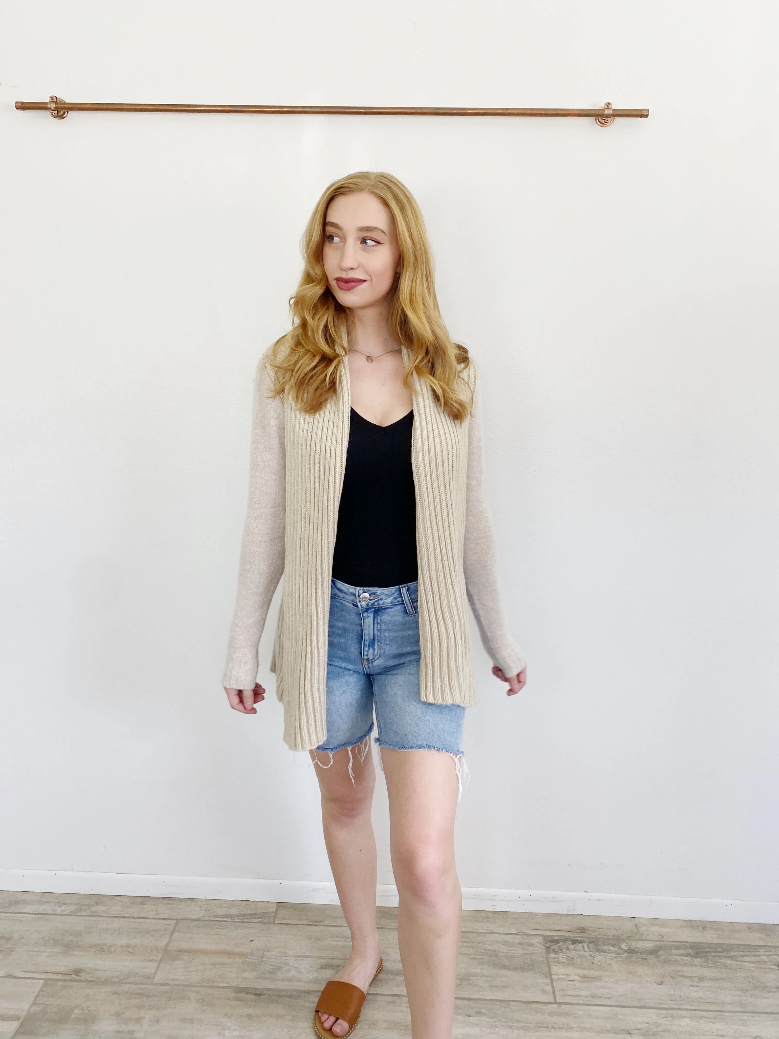 Ya Los Angelas Knit Cardigan Sweater