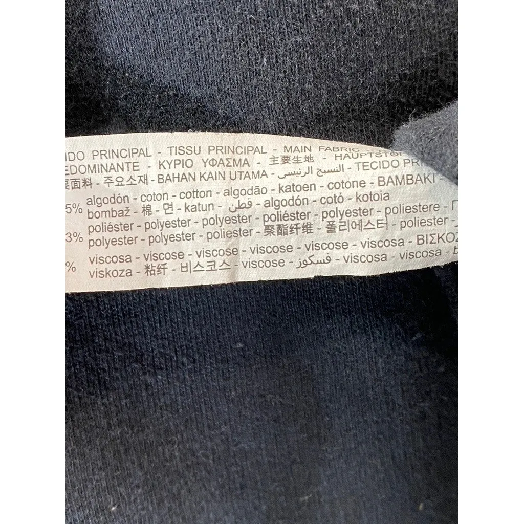 ZARA Women's Black Sistine Chapel Graphic Pullover Cropped Hoodie SZ M